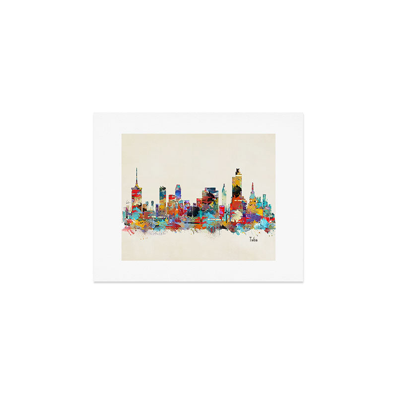Tulsa Oklahoma skyline Art Print Gallery Image 1