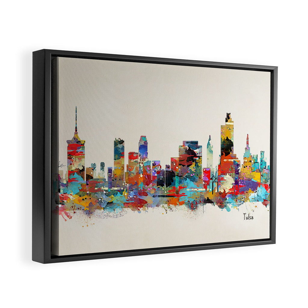 Tulsa Oklahoma skyline Framed Canvas Print Gallery Image 6