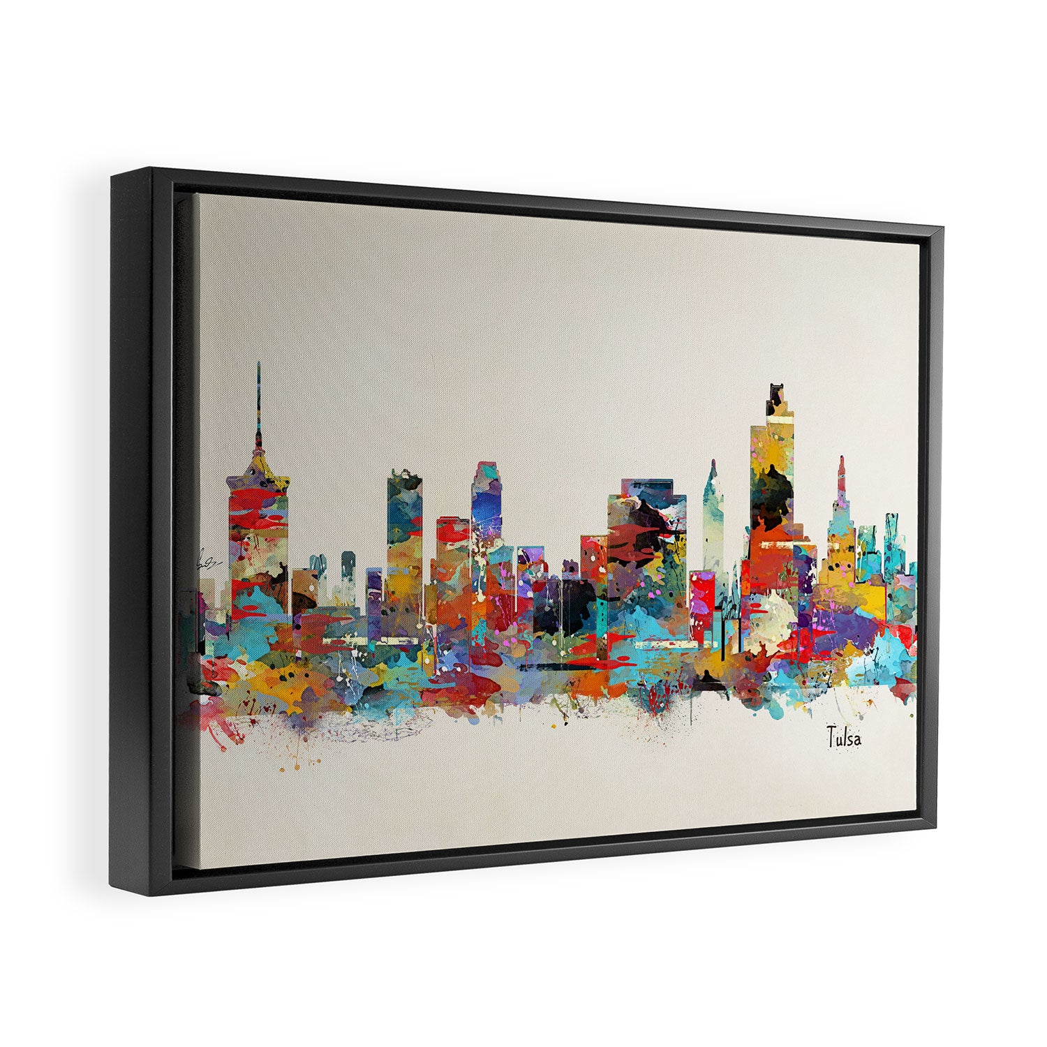Tulsa Oklahoma skyline Framed Canvas Print Gallery Image 6