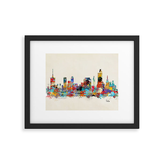 Tulsa Oklahoma skyline Framed Art Print Gallery Image 1