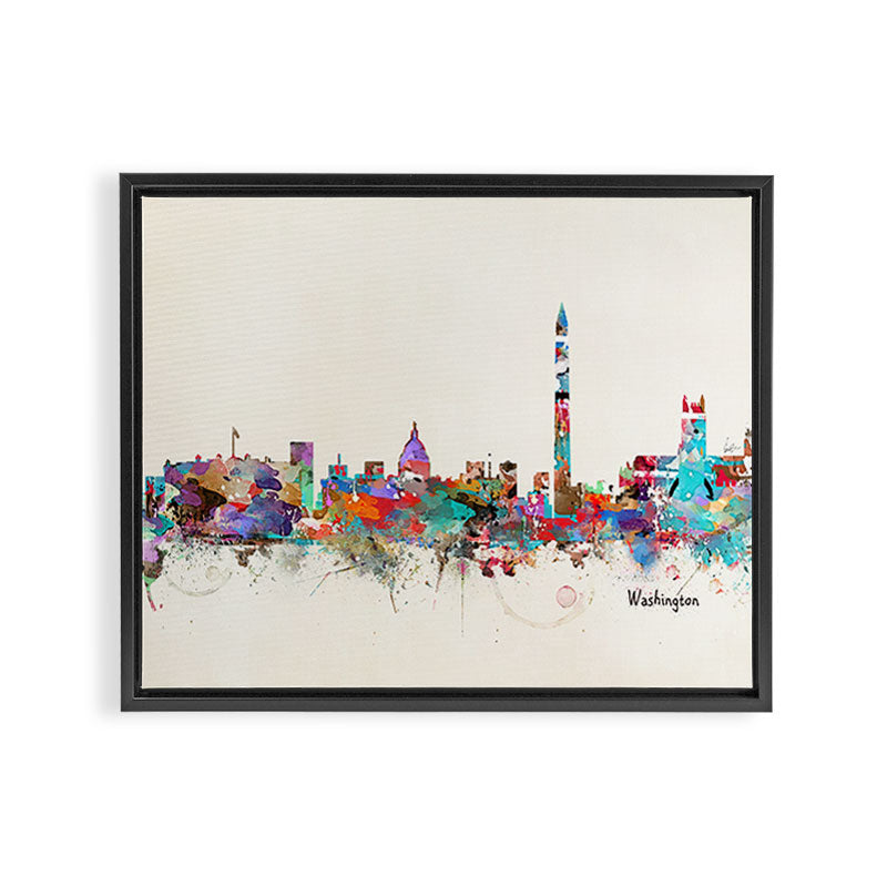 Washington dc skyline Framed Canvas Print Gallery Image 2