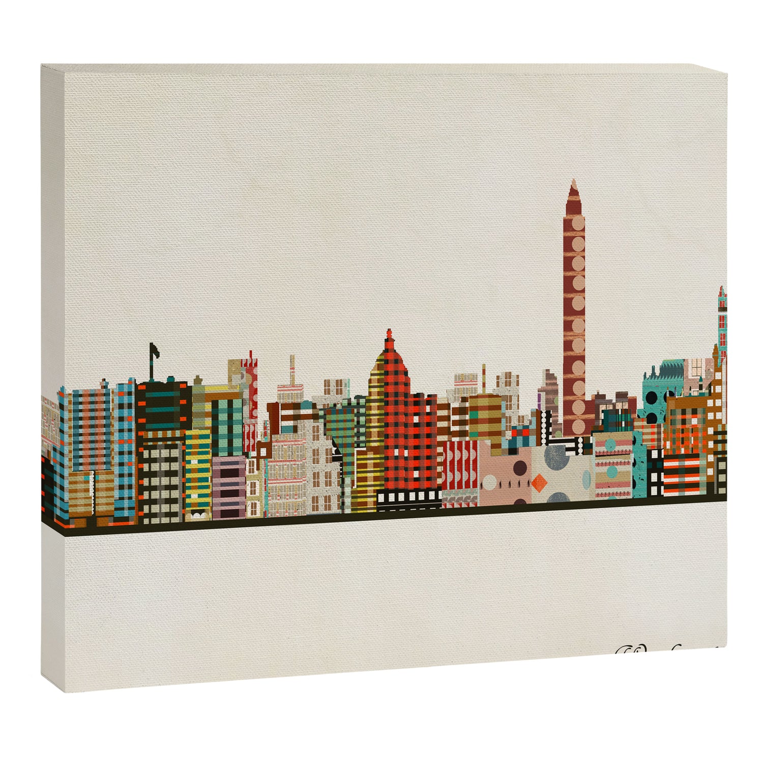 washington dc skyline Canvas Print Gallery Image 3