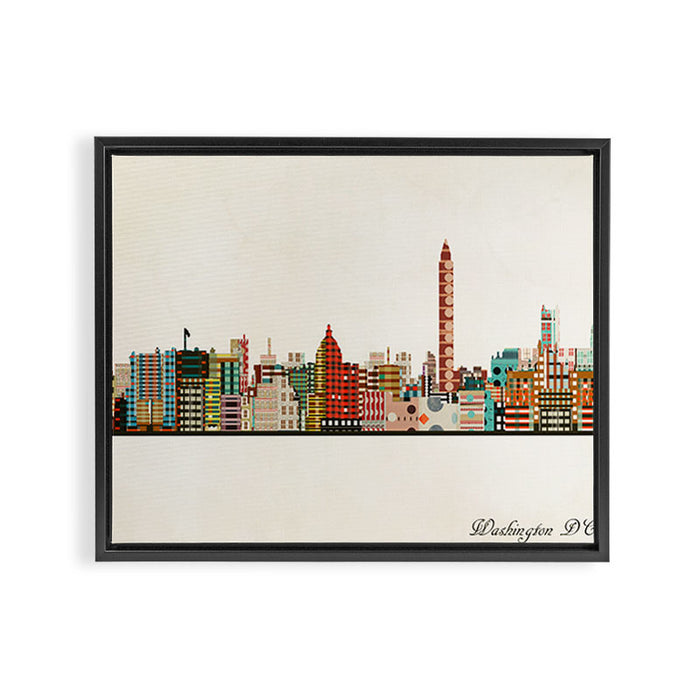 washington dc skyline Framed Canvas Print Gallery Image 1
