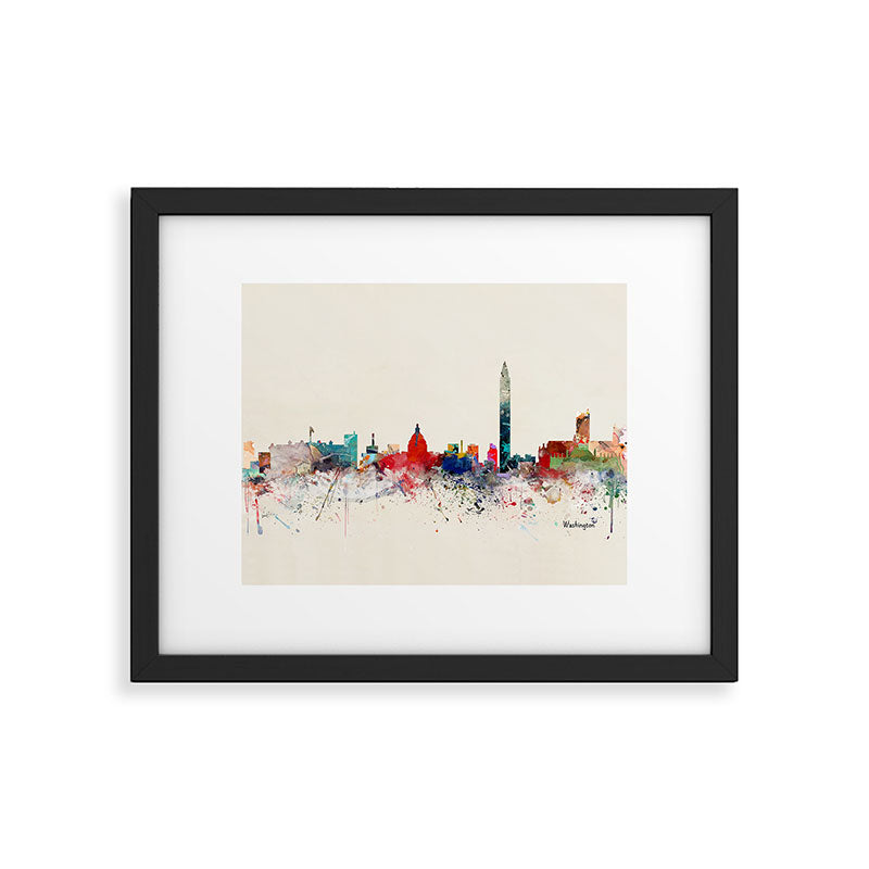 washington skyline Framed Art Print Gallery Image 6