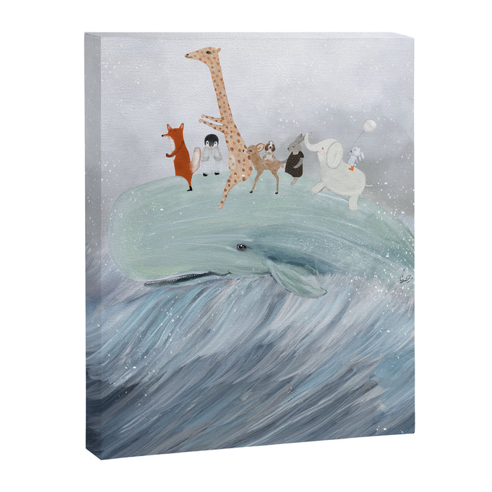 whale surfing Canvas Print Gallery Image 1