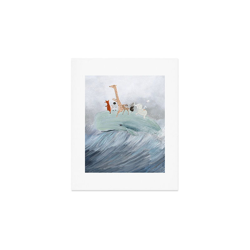 whale surfing Art Print Gallery Image 1