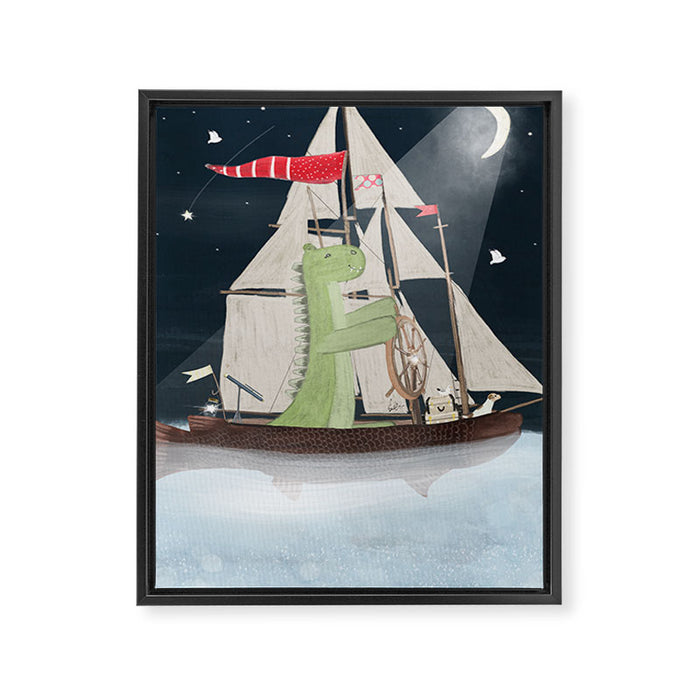 when adventure calls Framed Canvas Print Gallery Image 1