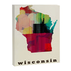 Wisconsin state map modern Canvas Print Gallery Image 6