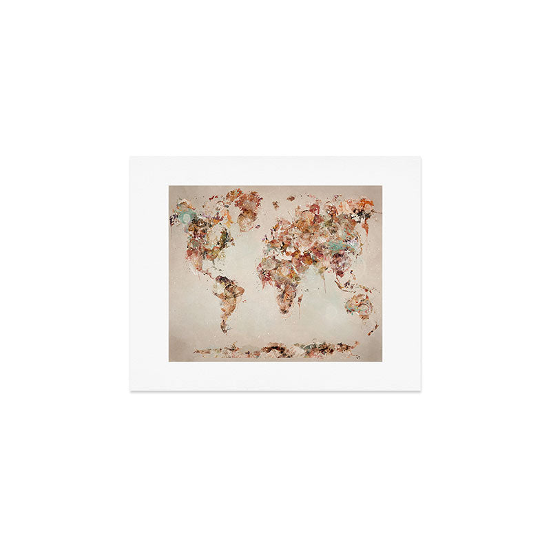 world map deluxe Art Print Gallery Image 1