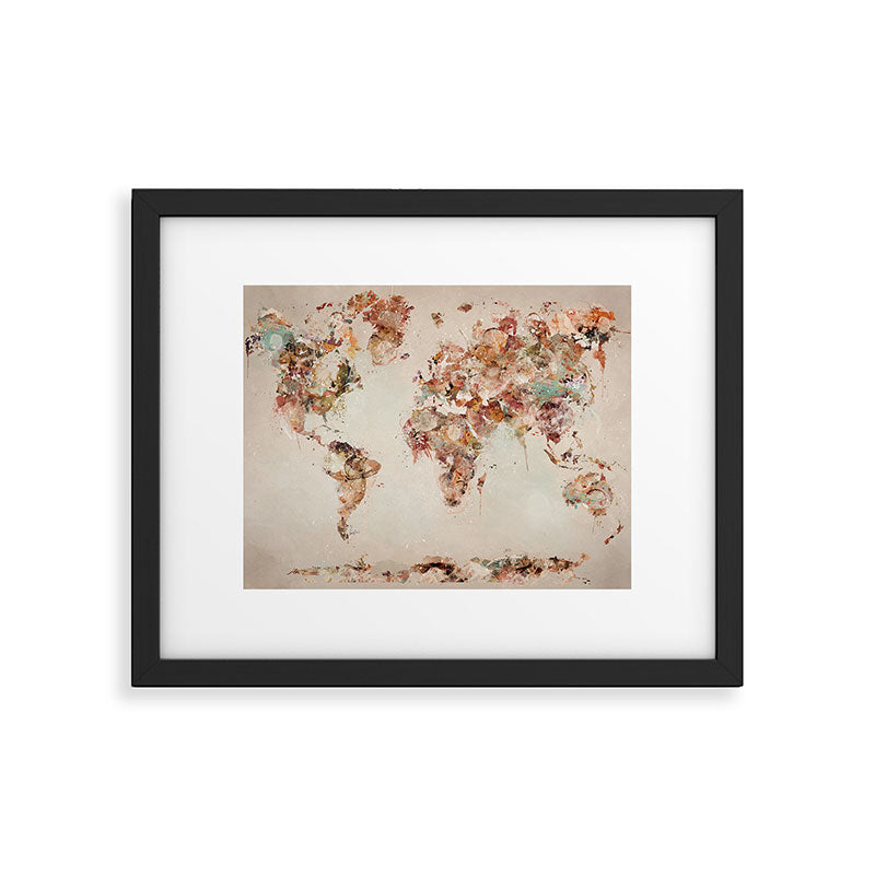 world map deluxe Framed Art Print Gallery Image 5