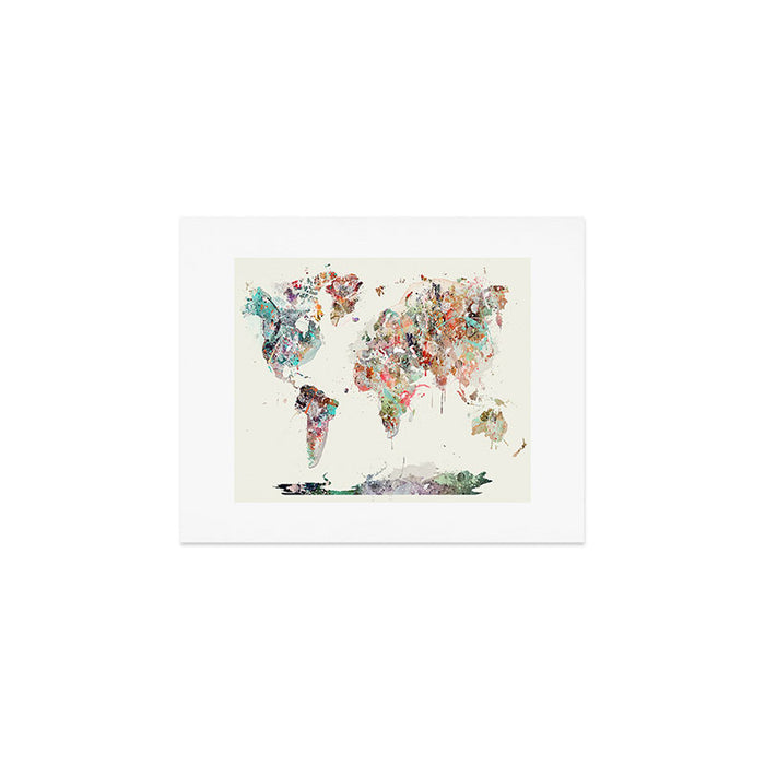 world map Art Print Gallery Image 1