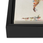 world map watercolor deux Framed Canvas Print Gallery Image 3