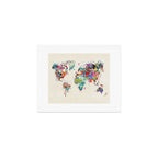 world map watercolor Art Print Gallery Image 1