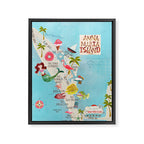 Anna Maria Island Map Framed Canvas Print Gallery Image 8