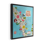 Anna Maria Island Map Framed Canvas Print Gallery Image 2
