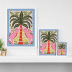 Modern Preppy Leopard Cat Jungle Oasis Canvas Print Gallery Image 3