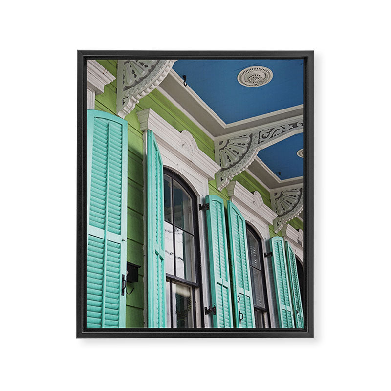New Orleans Colorful Porch Framed Canvas Print Gallery Image 6