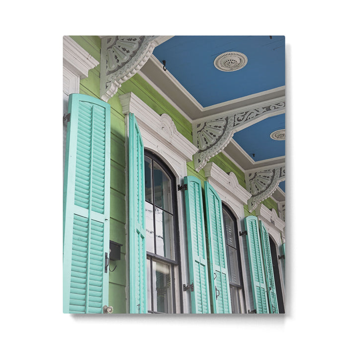 New Orleans Colorful Porch Metal Print Gallery Image 1