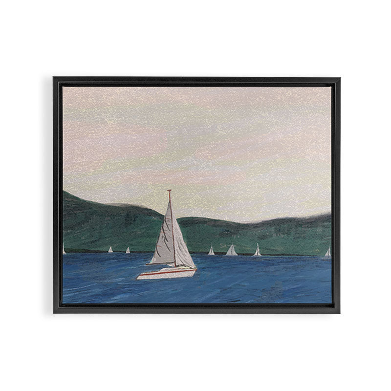 Sailboats.  Framed Canvas Print Gallery Image 6