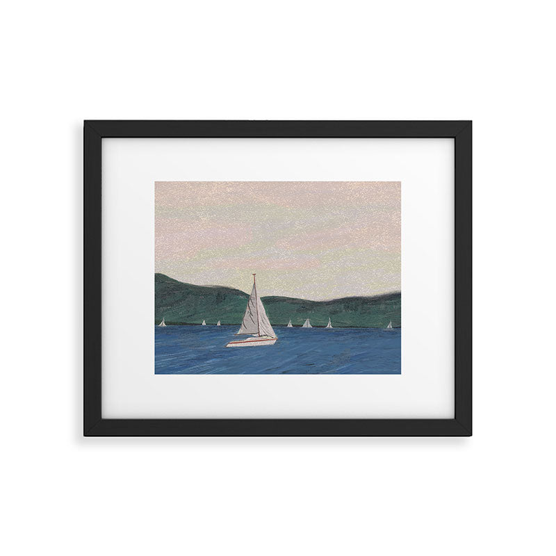 Sailboats.  Framed Art Print