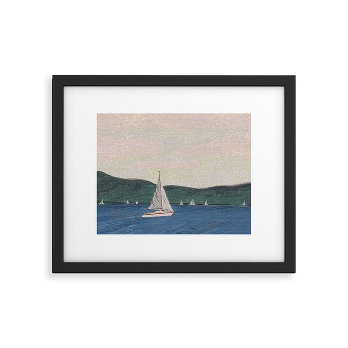 Sailboats.  Framed Art Print Gallery Image 1