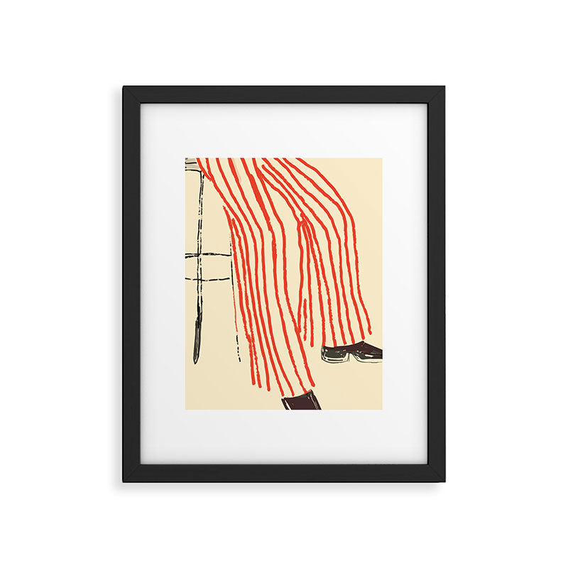 Stripe Pants Framed Art Print