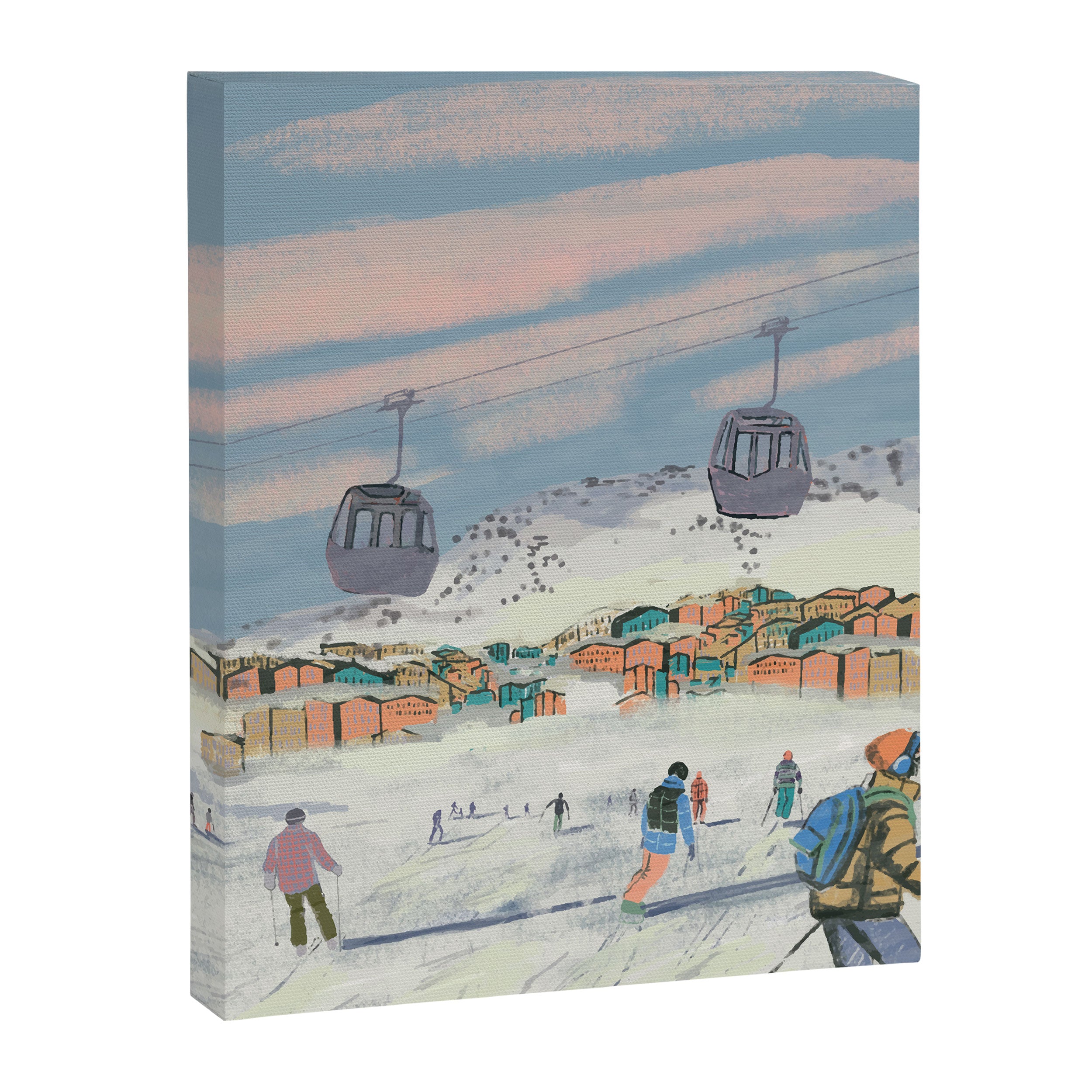 Winter Ski Trip.  Canvas Print Gallery Image 6