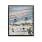 Winter Ski Trip.  Framed Canvas Print Gallery Image 6