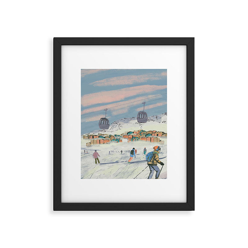 Winter Ski Trip.  Framed Art Print Gallery Image 4