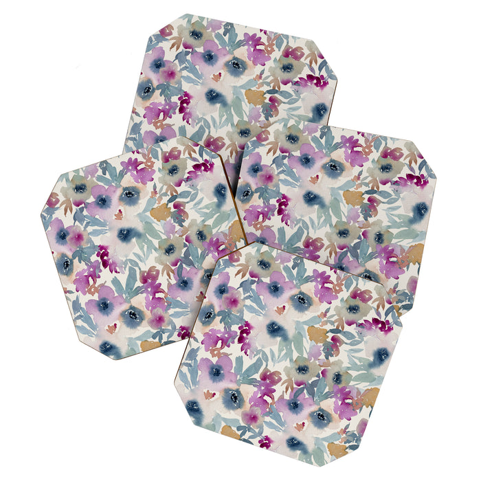 Abby Watercolor Florals Coaster Gallery Image 1
