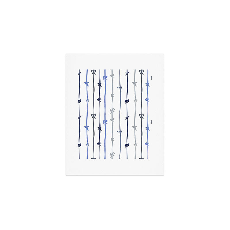 All in a bow - blue Art Print Gallery Image 1