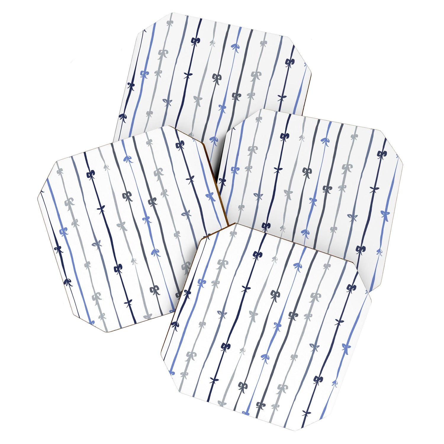 All in a bow - blue Coaster Gallery Image 1