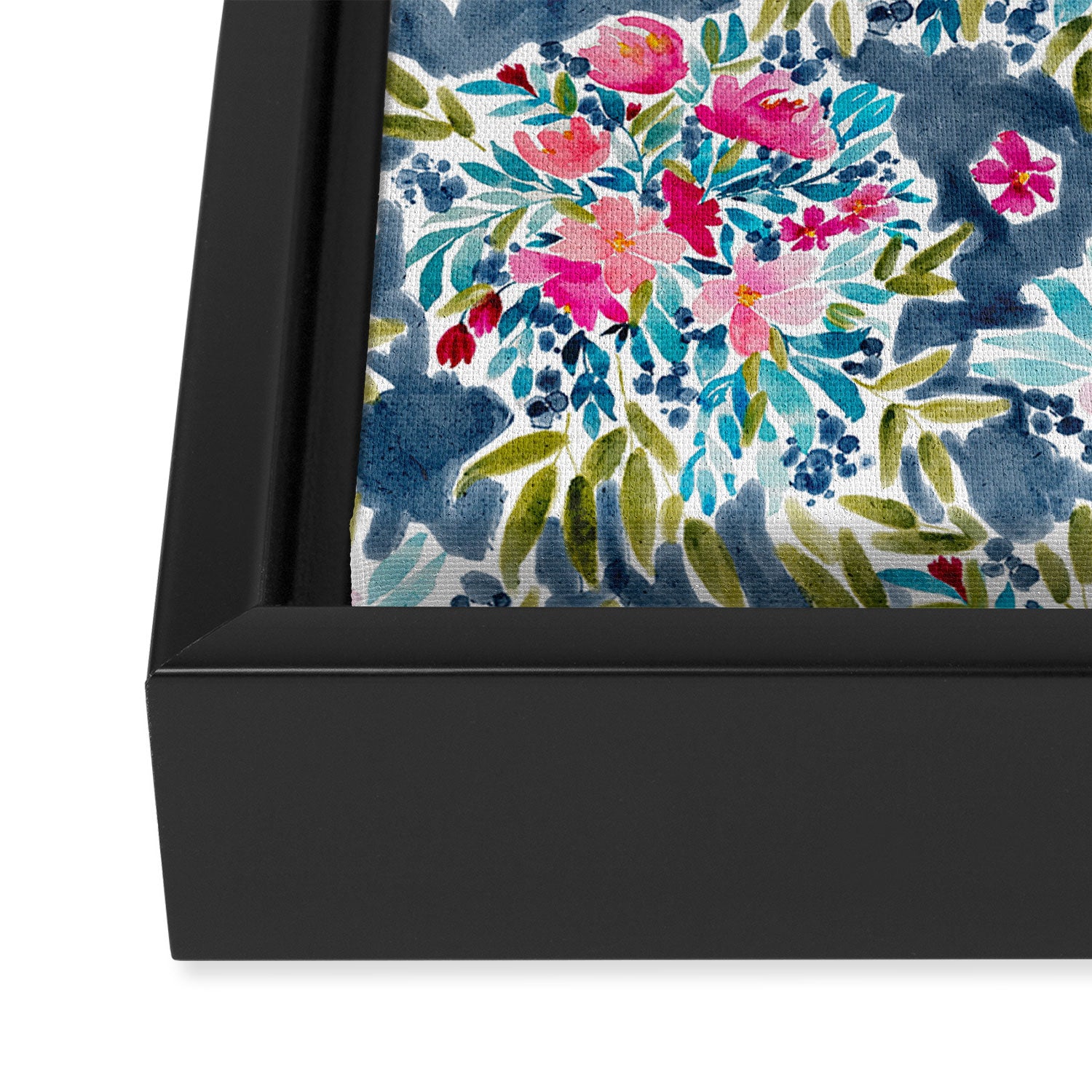 Aria - Blue Framed Canvas Print Gallery Image 3