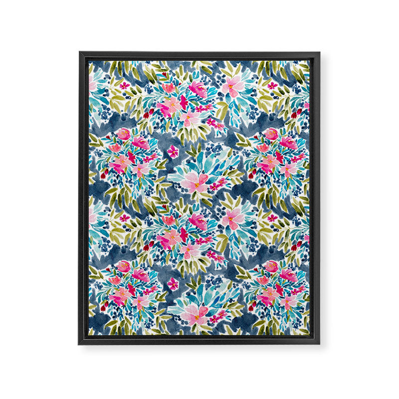 Aria - Blue Framed Canvas Print Gallery Image 6