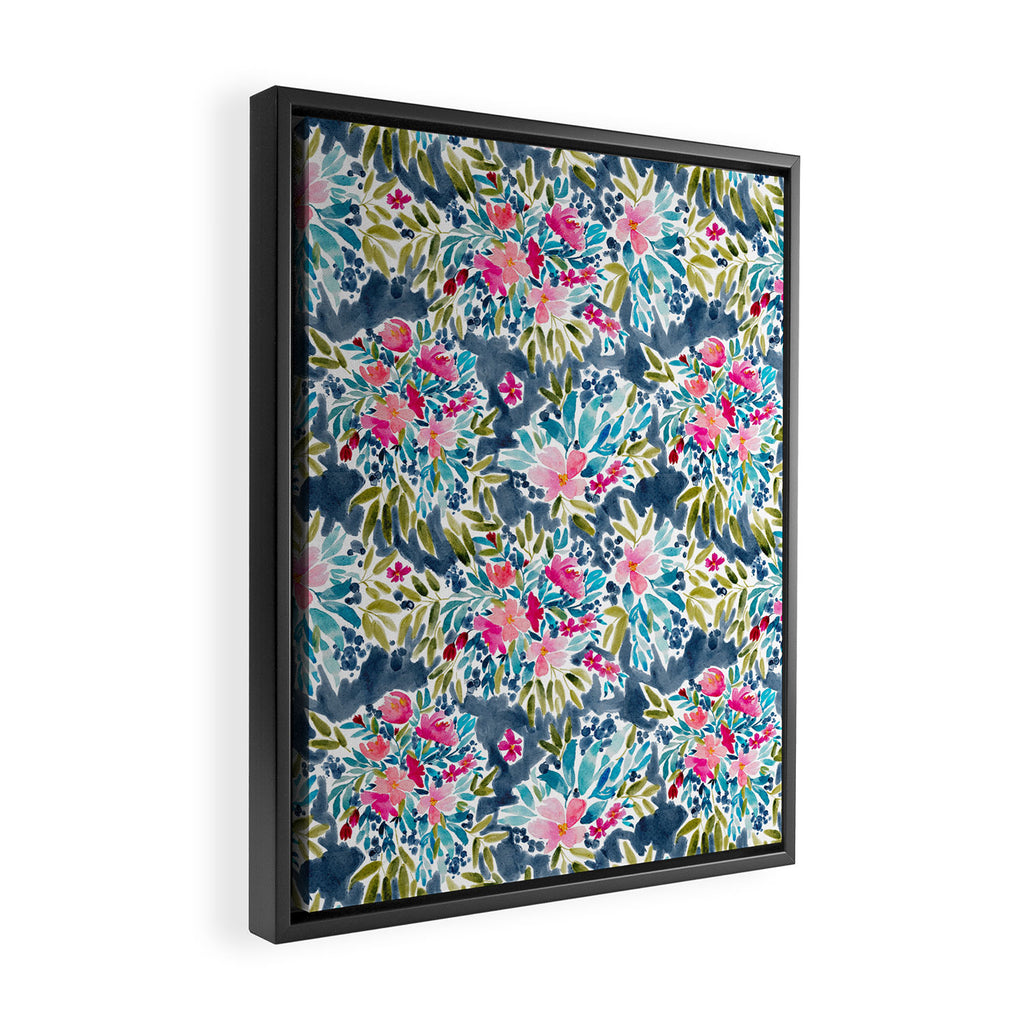 Aria - Blue Framed Canvas Print Gallery Image 2