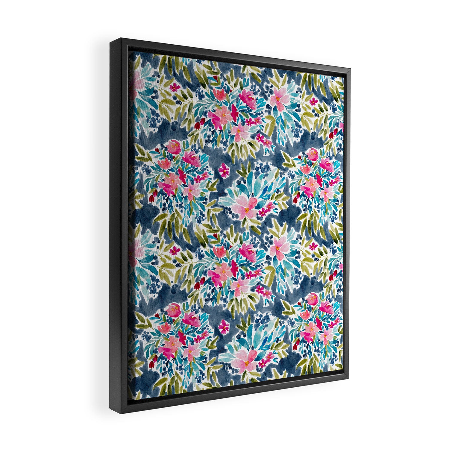 Aria - Blue Framed Canvas Print Gallery Image 2
