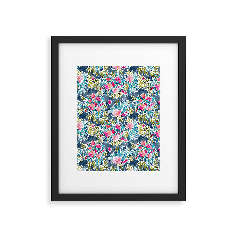Aria - Blue Framed Art Print Gallery Image 5