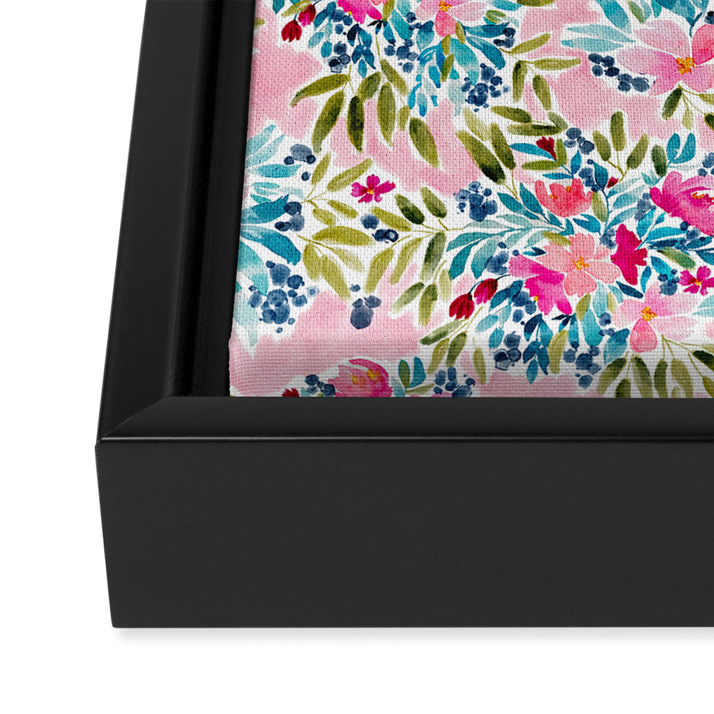 Aria - Pink Framed Canvas Print Gallery Image 3