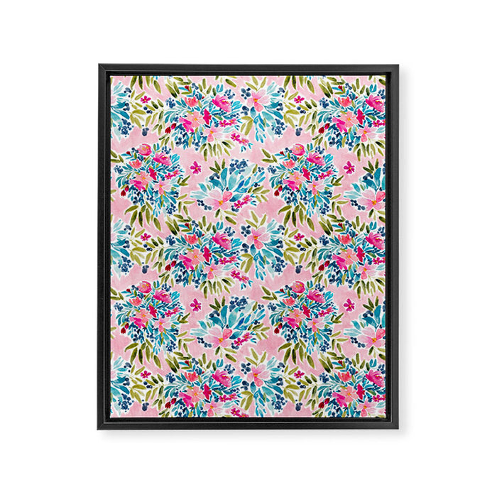 Aria - Pink Framed Canvas Print Gallery Image 1