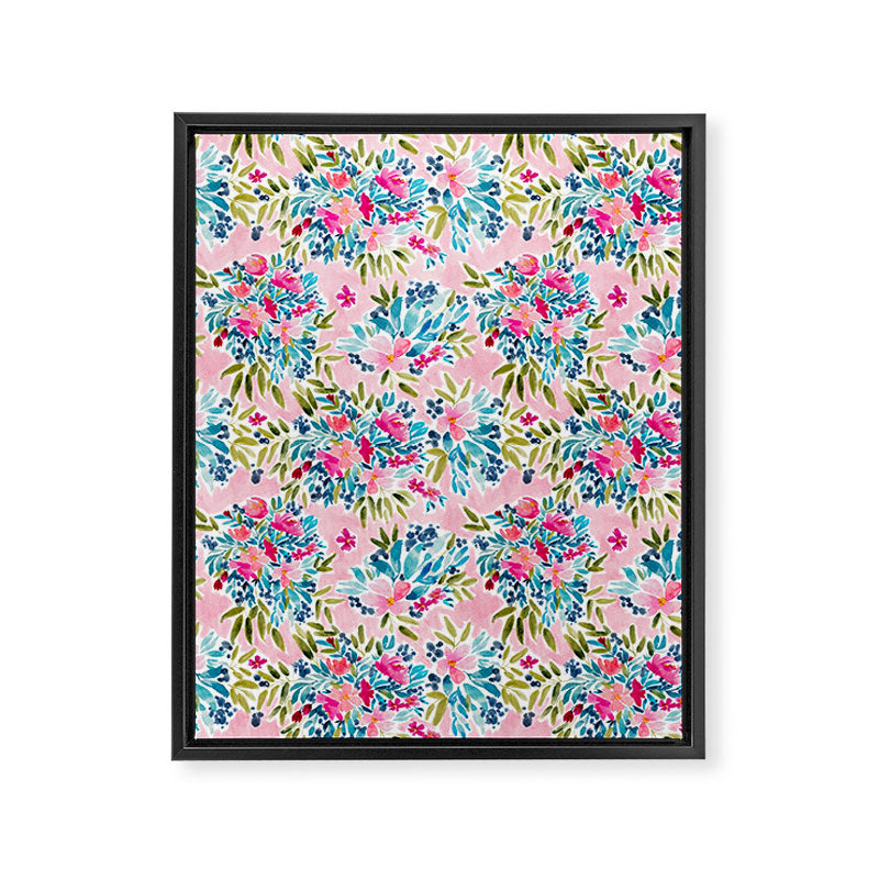 Aria - Pink Framed Canvas Print Gallery Image 6