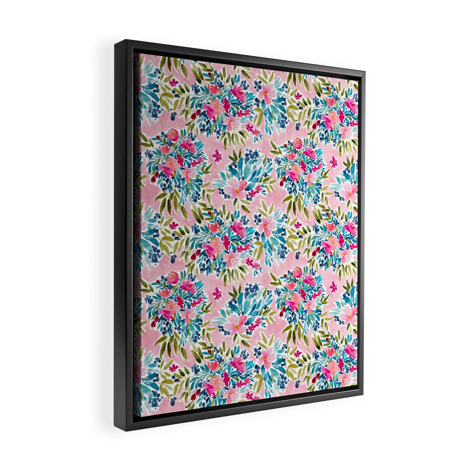 Aria - Pink Framed Canvas Print Gallery Image 2