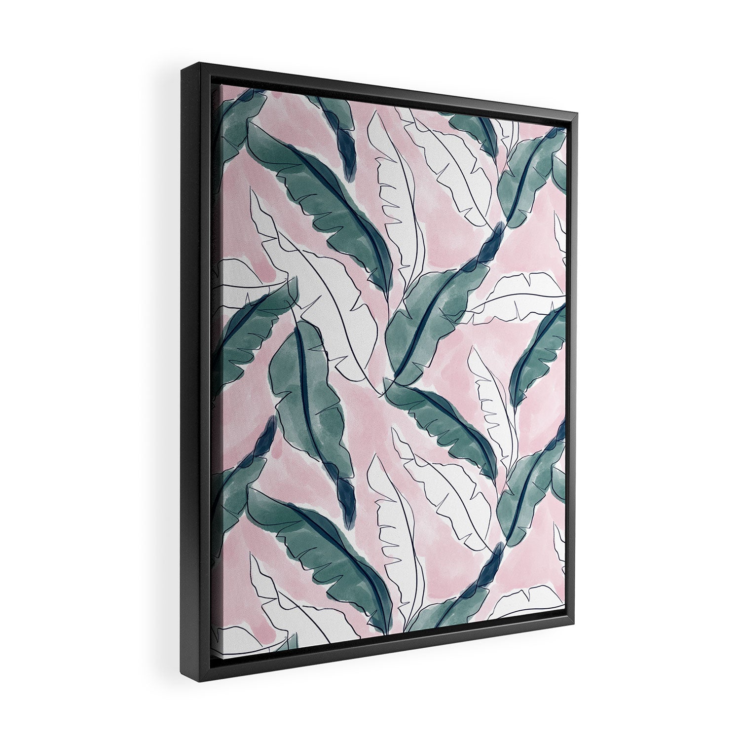 Banana Leaves Framed Canvas Print Gallery Image 2