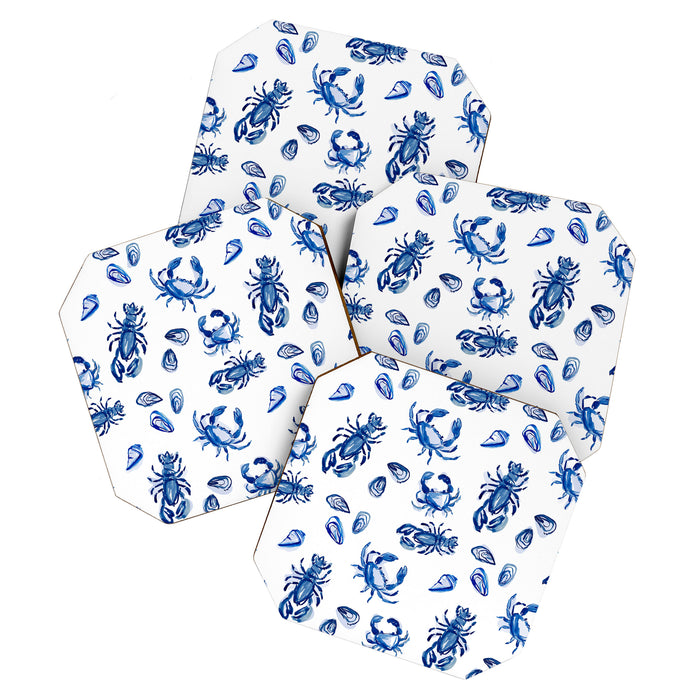 Blue and White Sea Life II Coaster Gallery Image 1