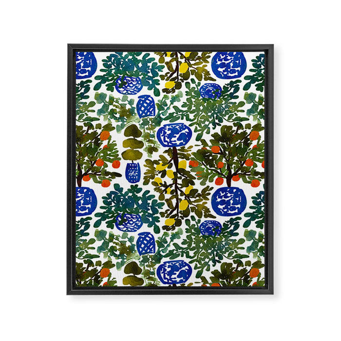 Chinoiserie Kitchen Framed Canvas Print Gallery Image 1