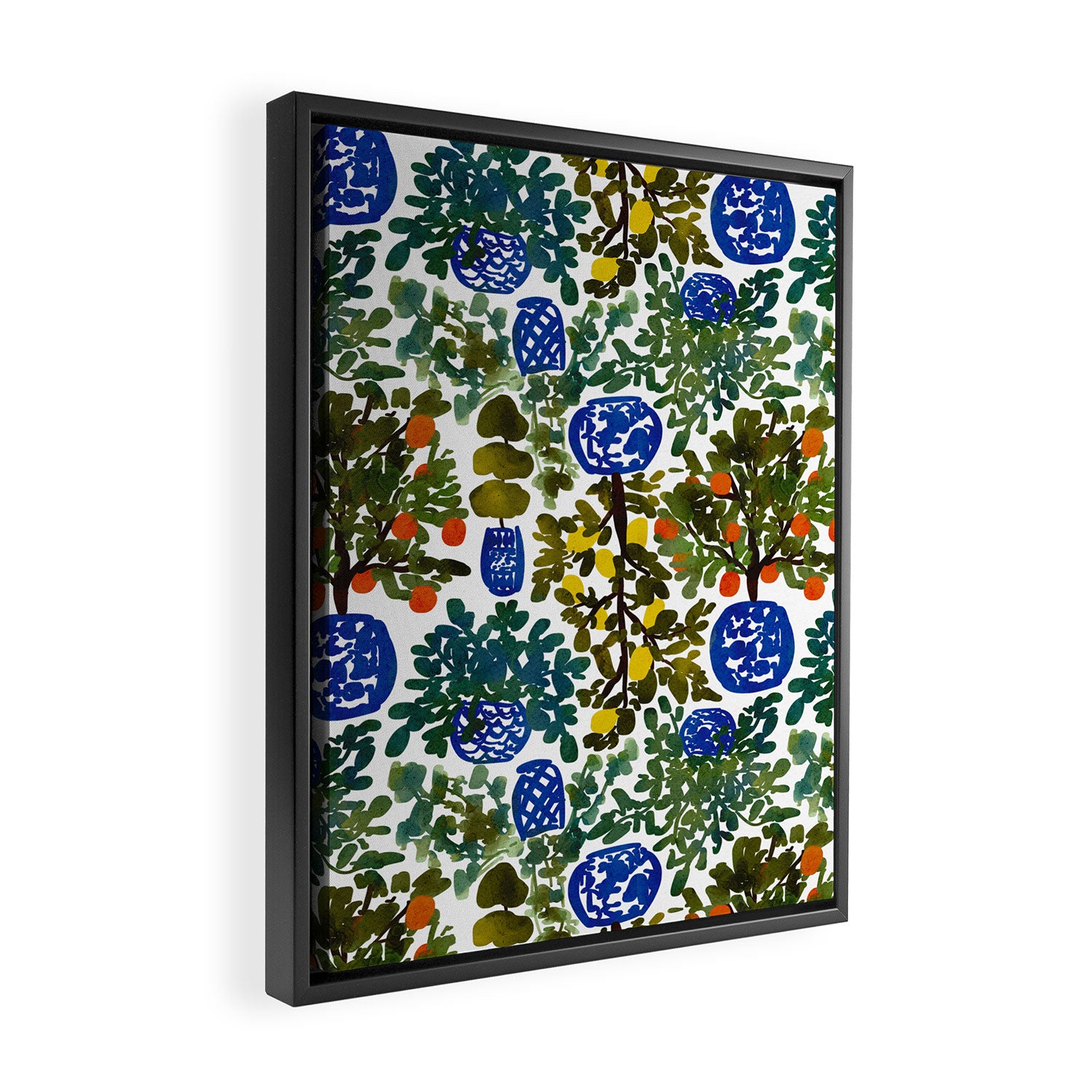 Chinoiserie Kitchen Framed Canvas Print Gallery Image 2