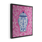Chinoiserie Pink  Framed Canvas Print Gallery Image 2