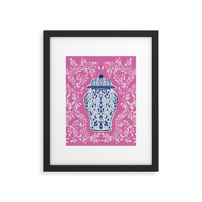 Chinoiserie Pink  Framed Art Print Gallery Image 1