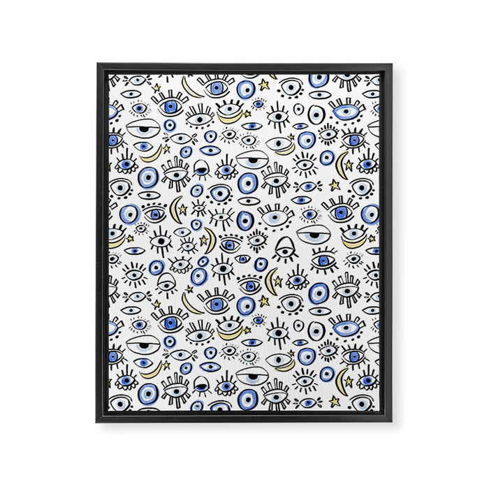 Classic Evil Eye  Framed Canvas Print Gallery Image 1