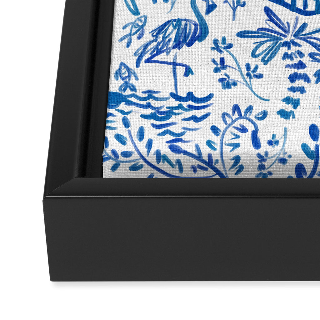 Coastal Chinoiserie  Framed Canvas Print Gallery Image 3