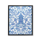 Coastal Chinoiserie  Framed Canvas Print Gallery Image 8